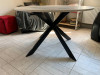 Great round steel on a metal support Premium