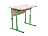 Student desk (single-seat), square-tube frame, No. 3–5
