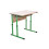 Single-student desk, frame made of square tubing No. 4–7