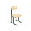 Sled-style chair with square tubing, No. 6