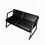 sofa with a metal frame Schwarz